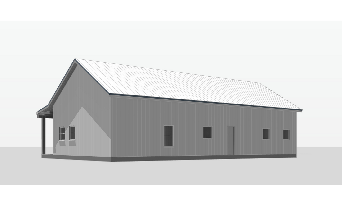 BCO-40133 Becky Barndominium House Plans