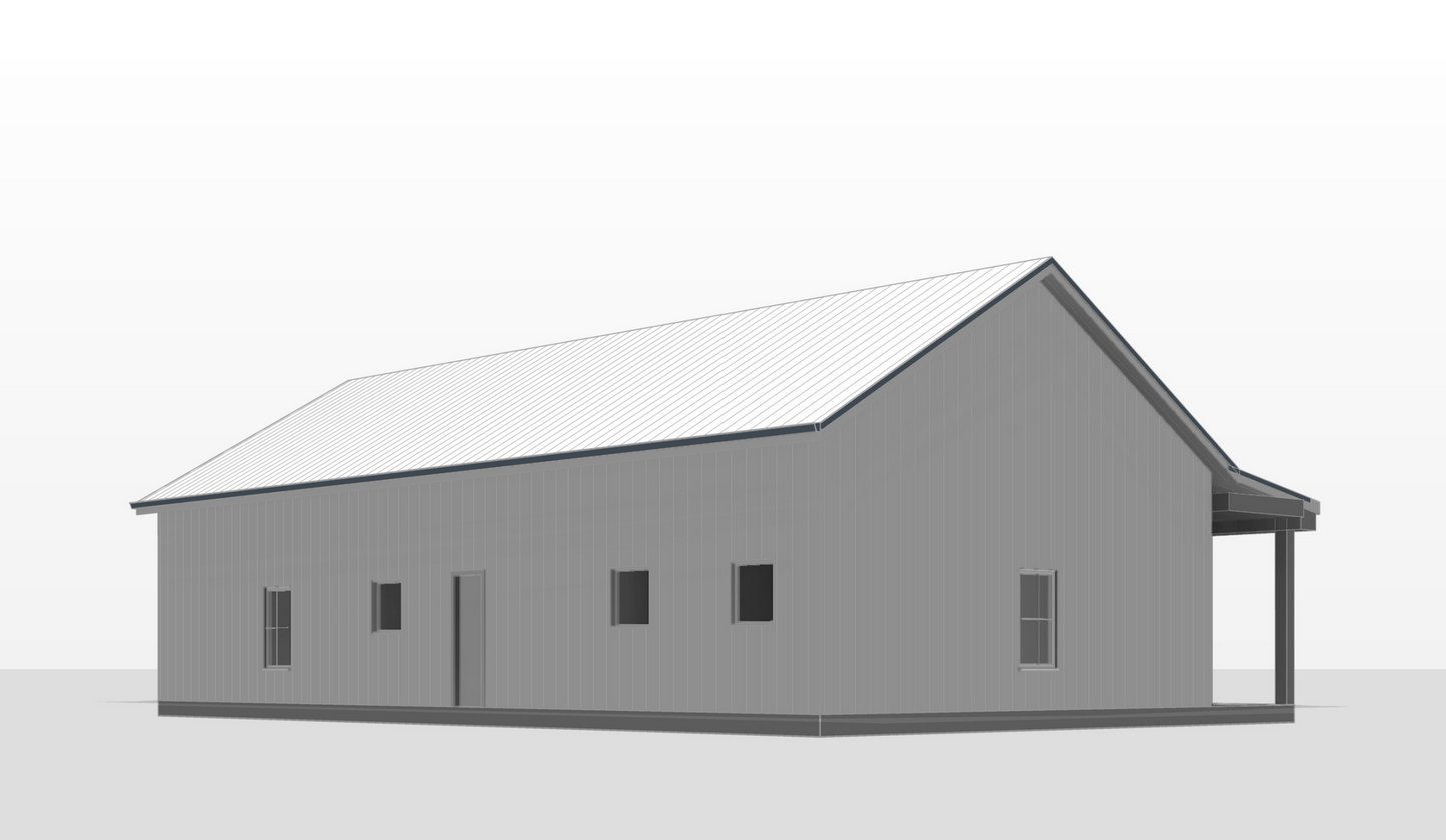 BCO-40133 Becky Barndominium House Plans