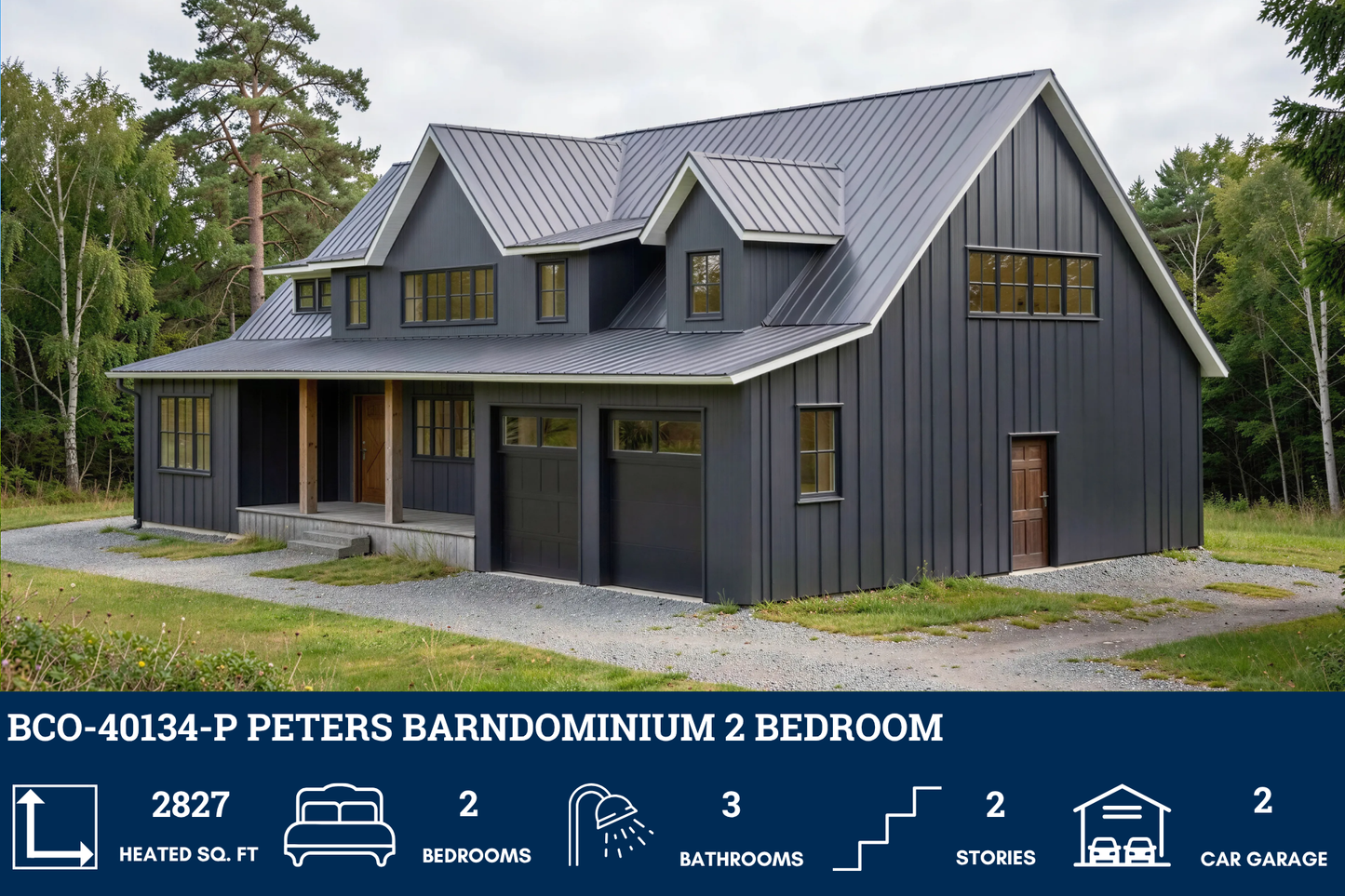 BCO-40134-P Peters Barndominium House Plan
