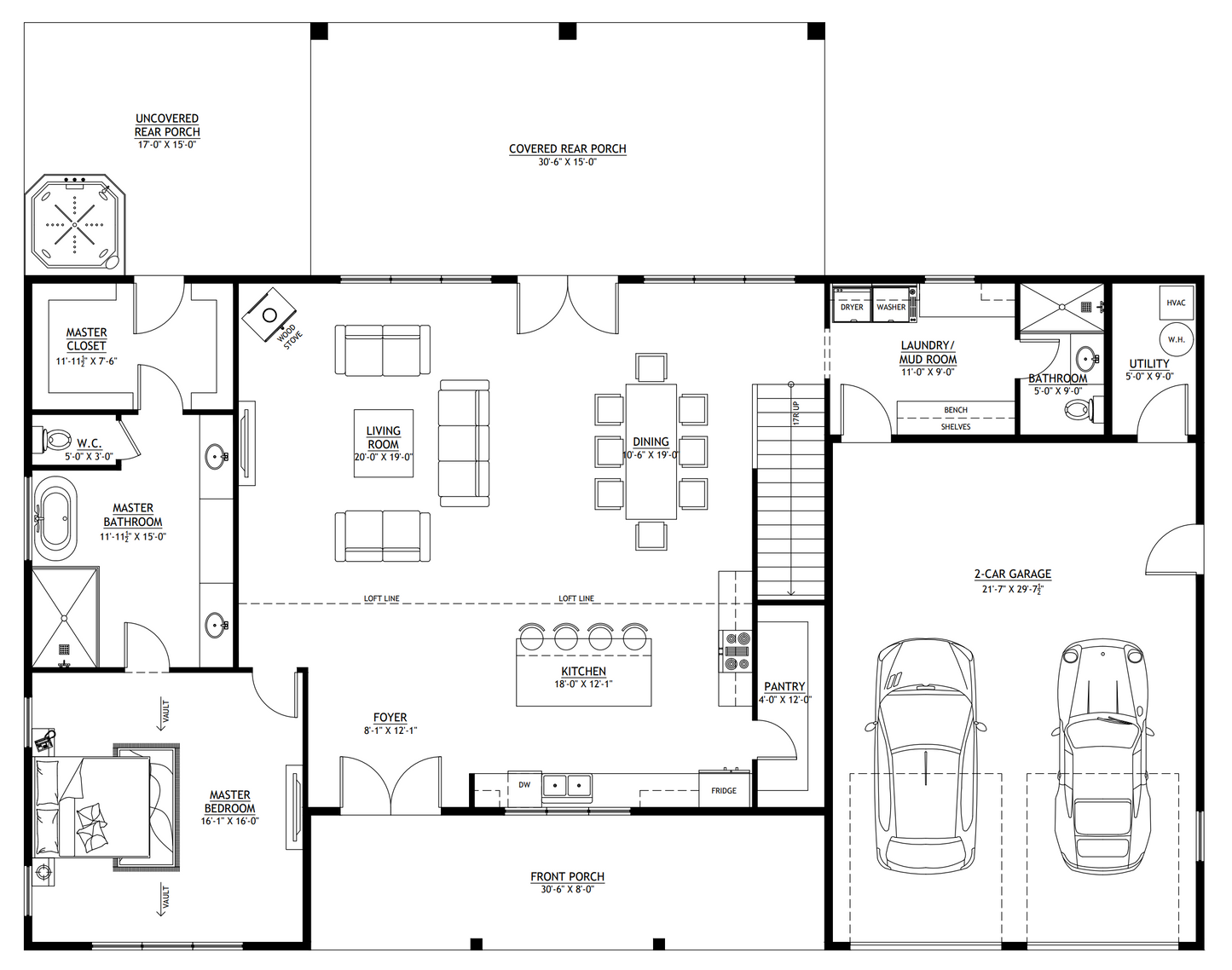 BCO-40134-P Peters Barndominium House Plan