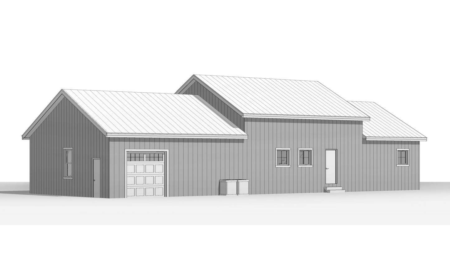 BCO-40136-T Turnip Barndominium House Plan