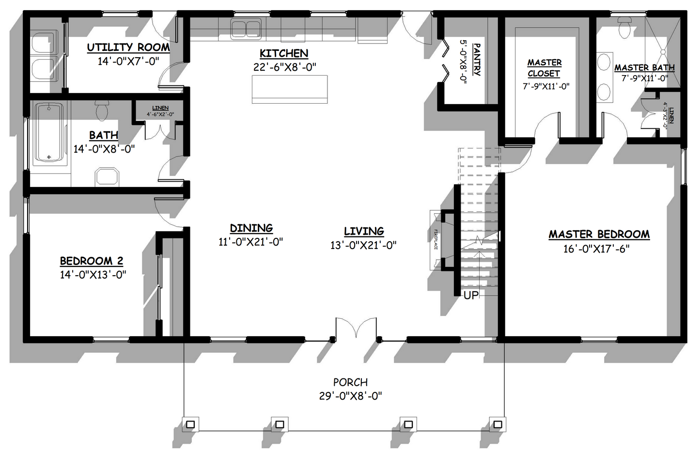 BCO-40136 Corine Barndominium House Plan