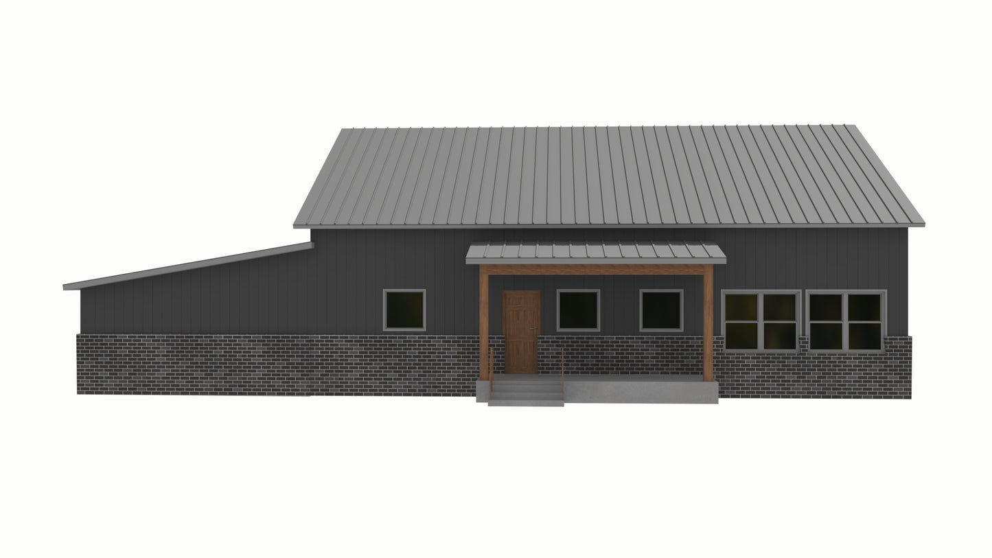 BCO-40137 Moses Barndominium House Plan