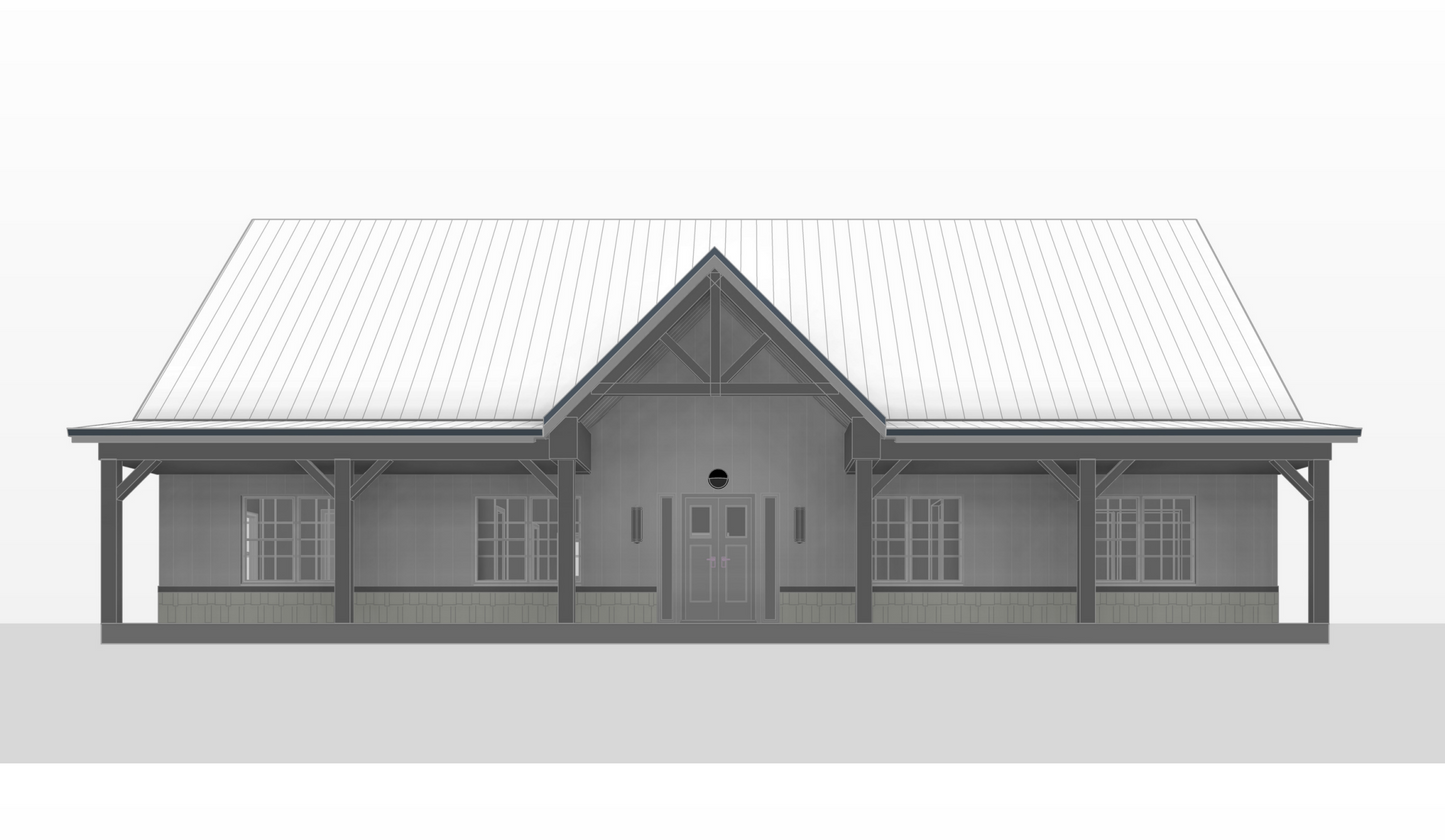 BCO-40138 Andrew Barndominium House Plan