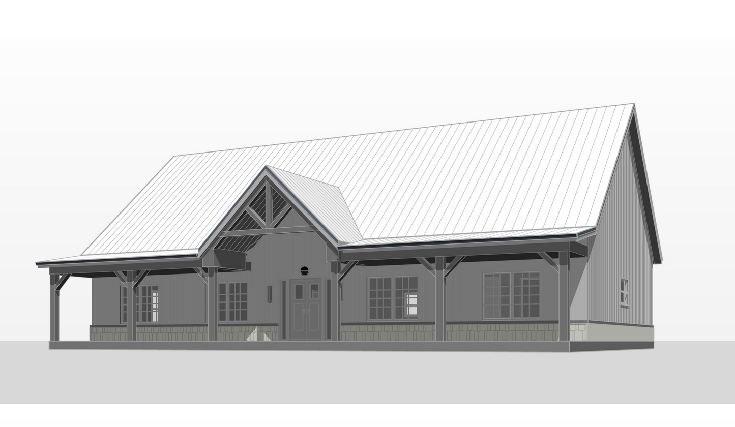 BCO-40138 Andrew Barndominium House Plan