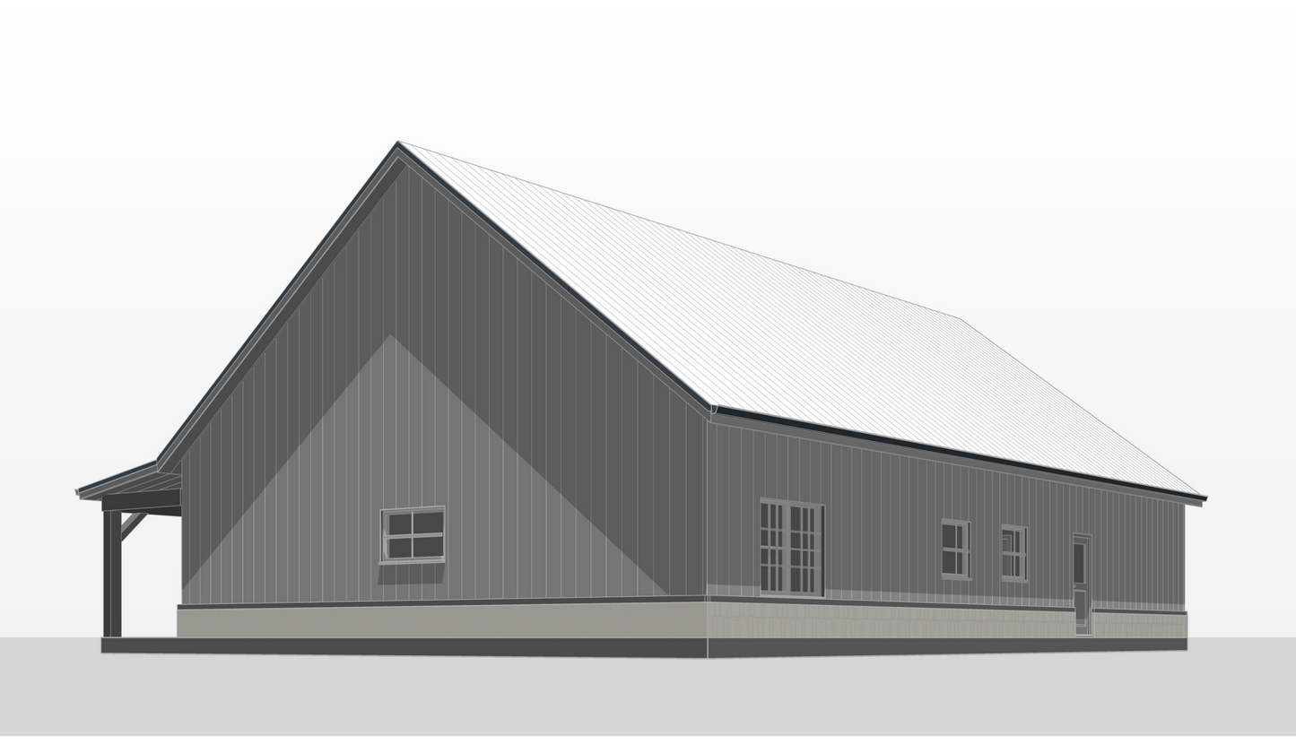 BCO-40138 Andrew Barndominium House Plan