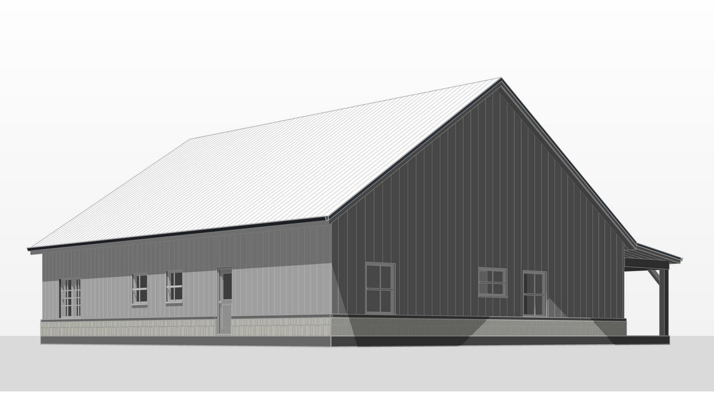 BCO-40138 Andrew Barndominium House Plan