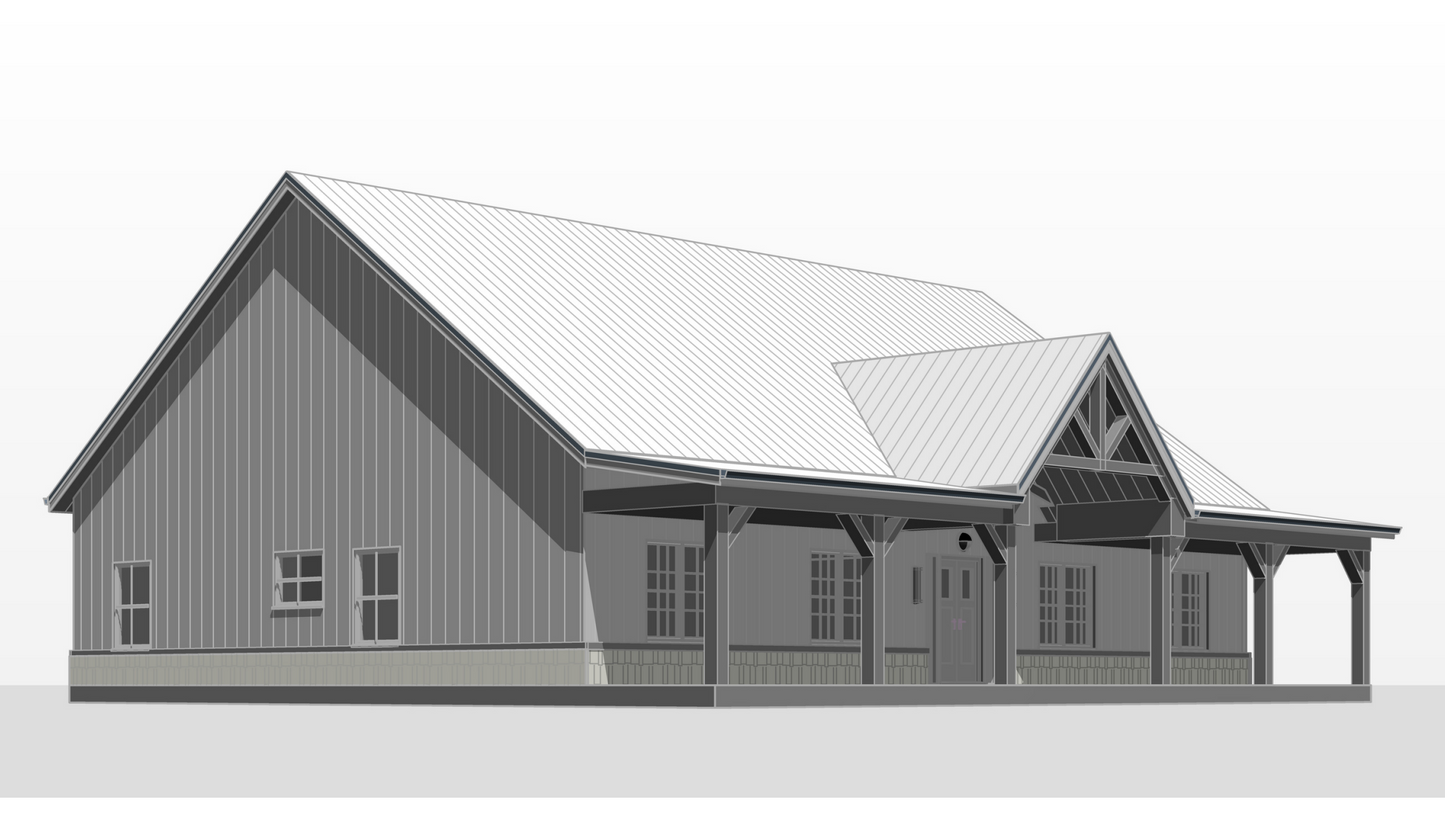 BCO-40138 Andrew Barndominium House Plan