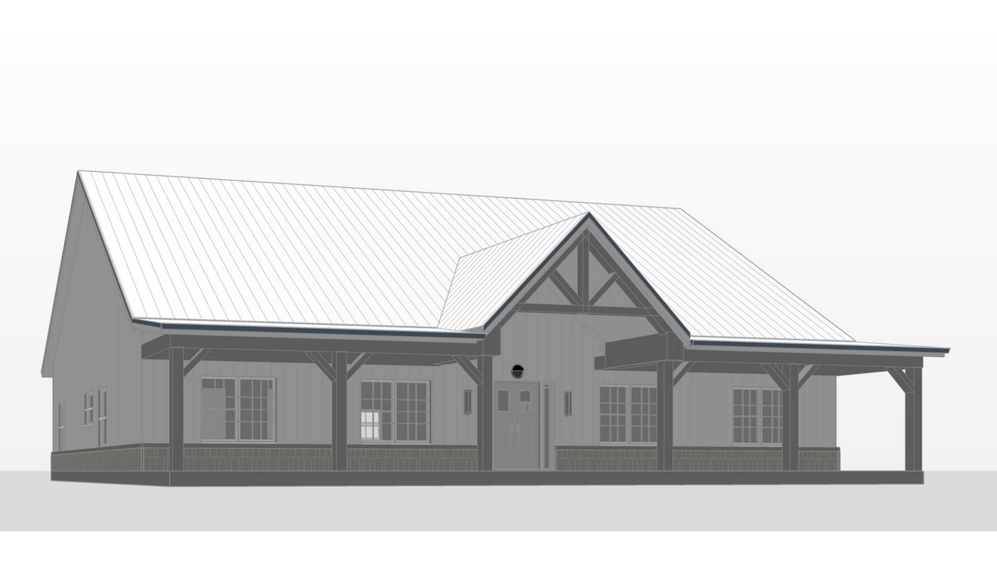 BCO-40138 Andrew Barndominium House Plan