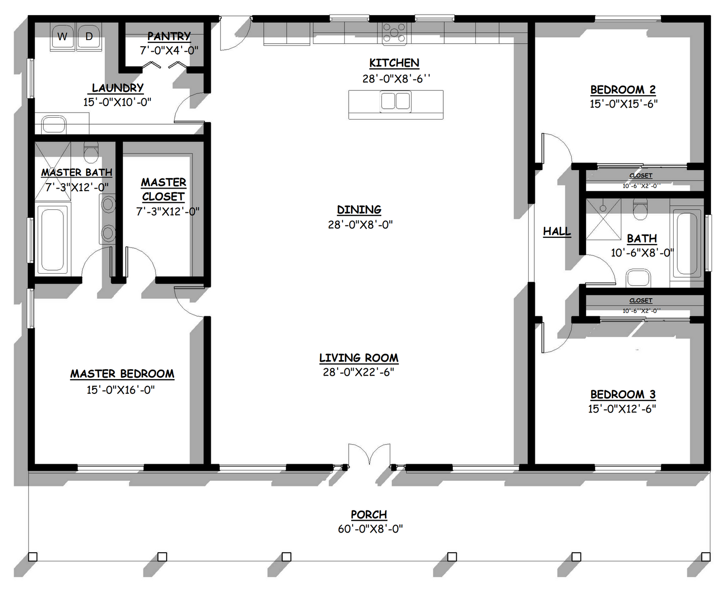 BCO-40138 Andrew Barndominium House Plan