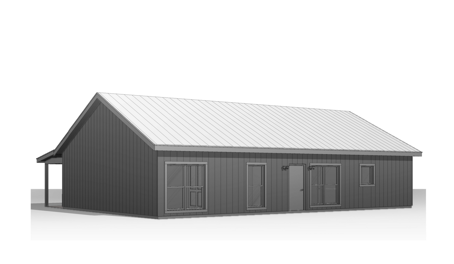 BCO-40139 Richard Barndominium House Plan