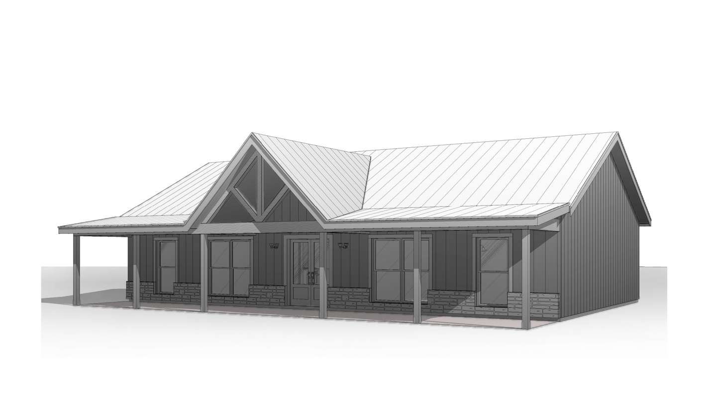 BCO-40139 Richard Barndominium House Plan