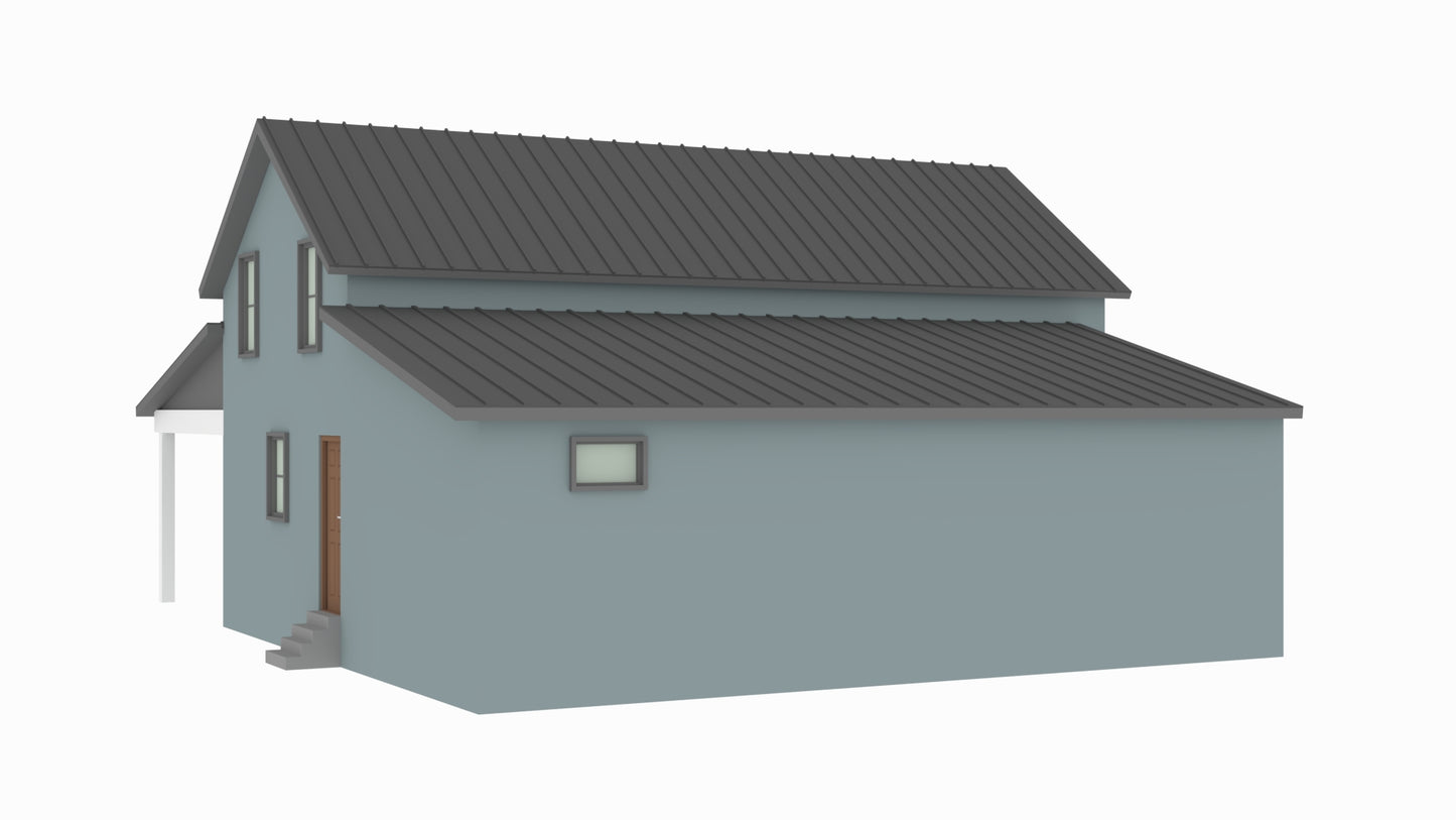 BCO-40141-D Dwayne Barndominium House Plan