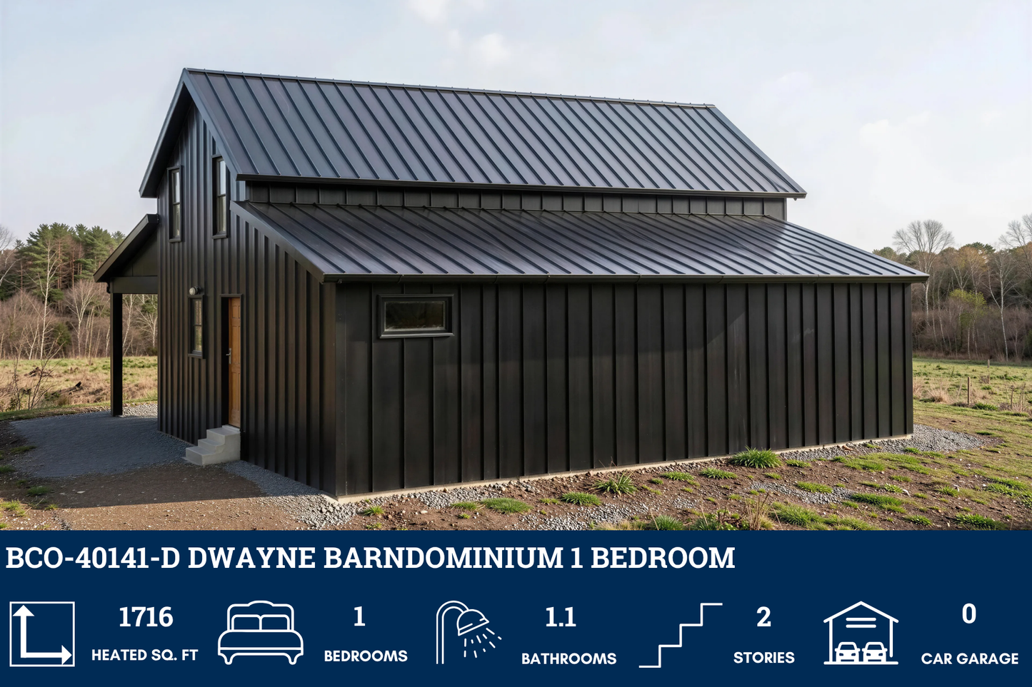 BCO-40141-D Dwayne Barndominium House Plan