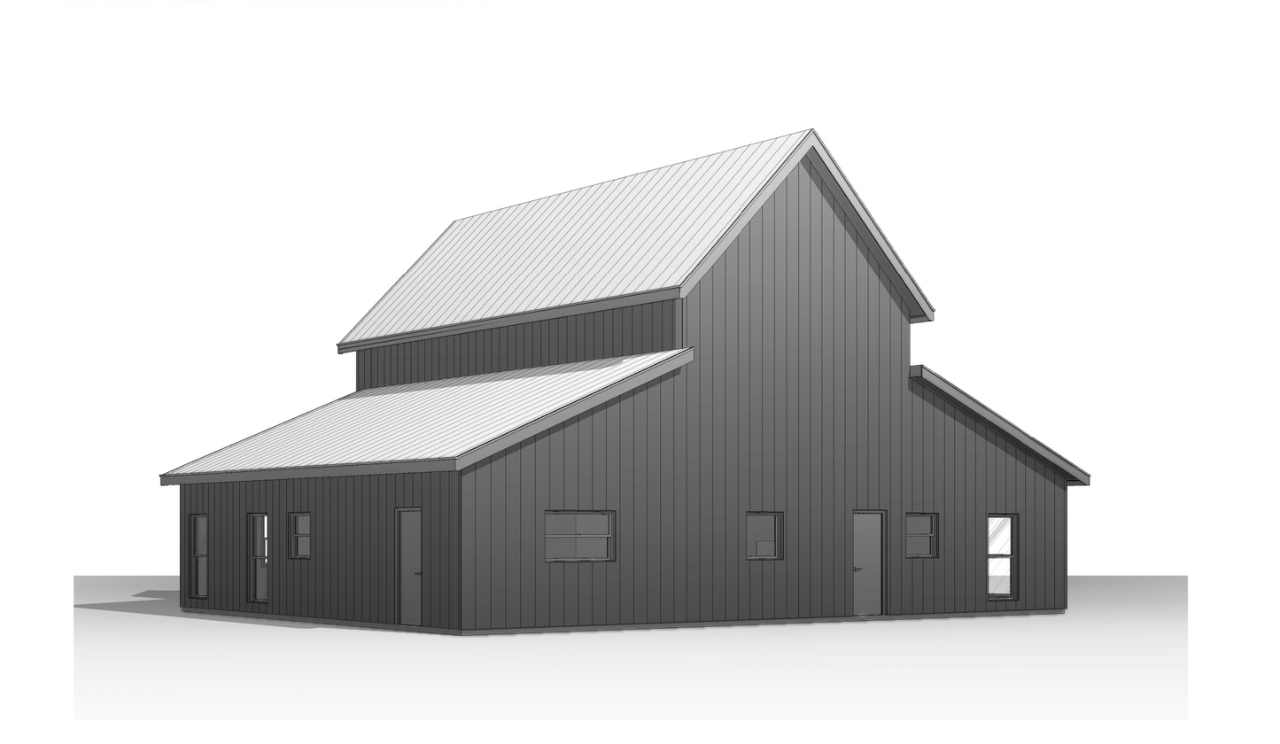 BCO-40141-M Mason Barndominium House Plan