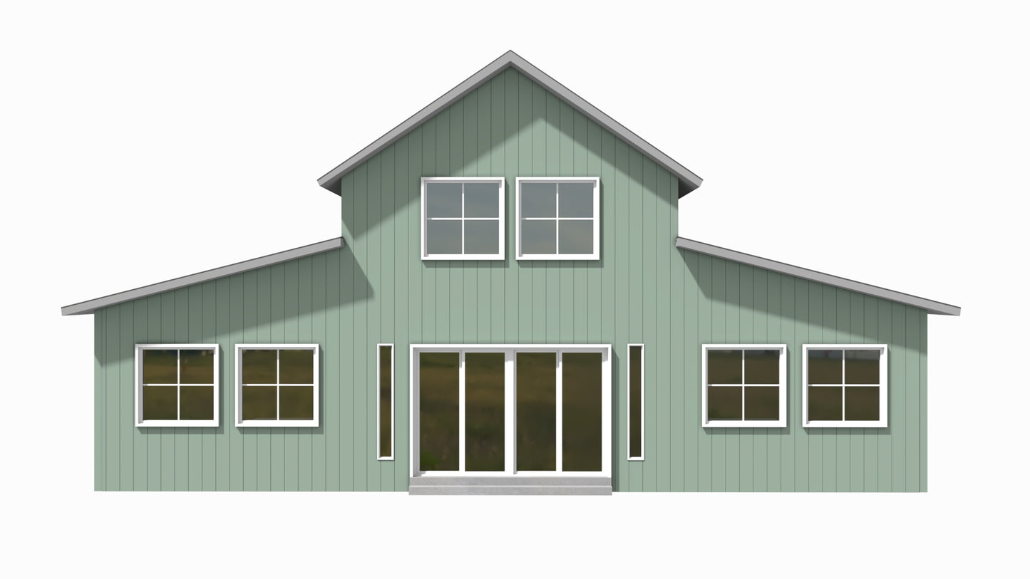 BCO-40141-N Nora Barndominium House Plan