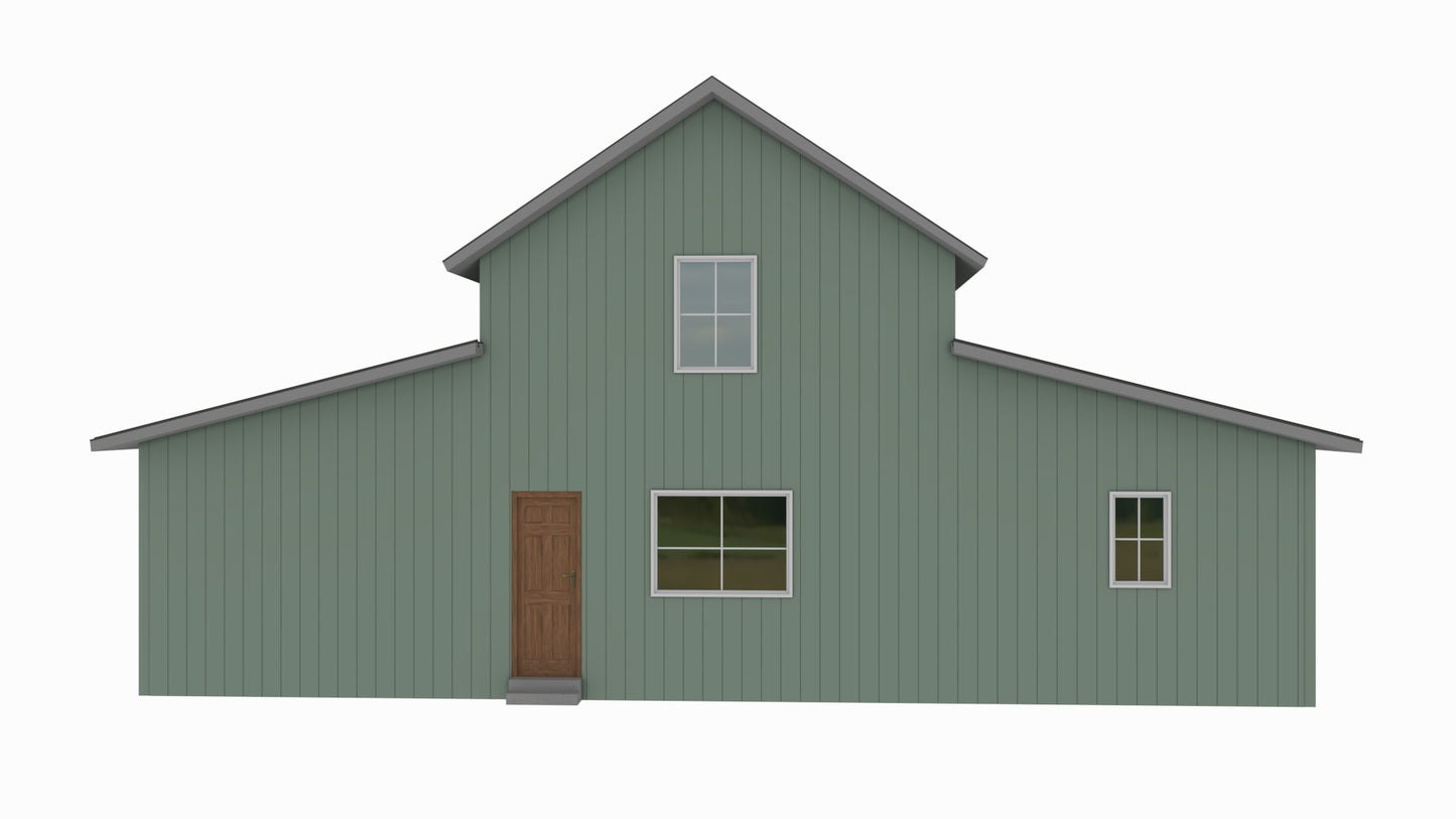 BCO-40141-N Nora Barndominium House Plan