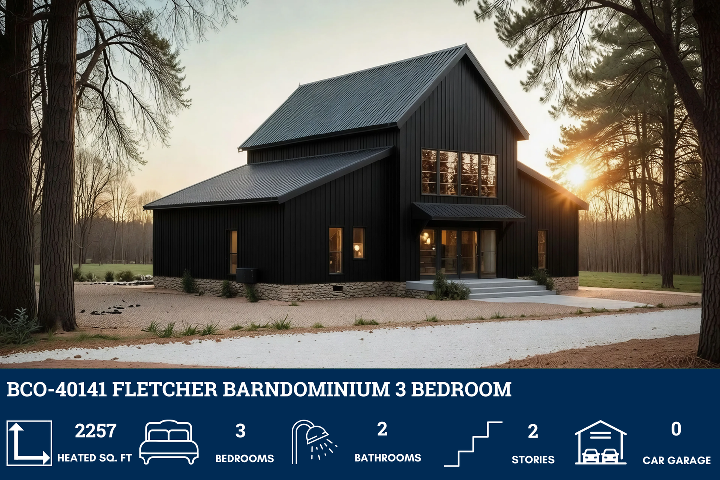 BCO-40141 Fletcher Barndominium House Plan