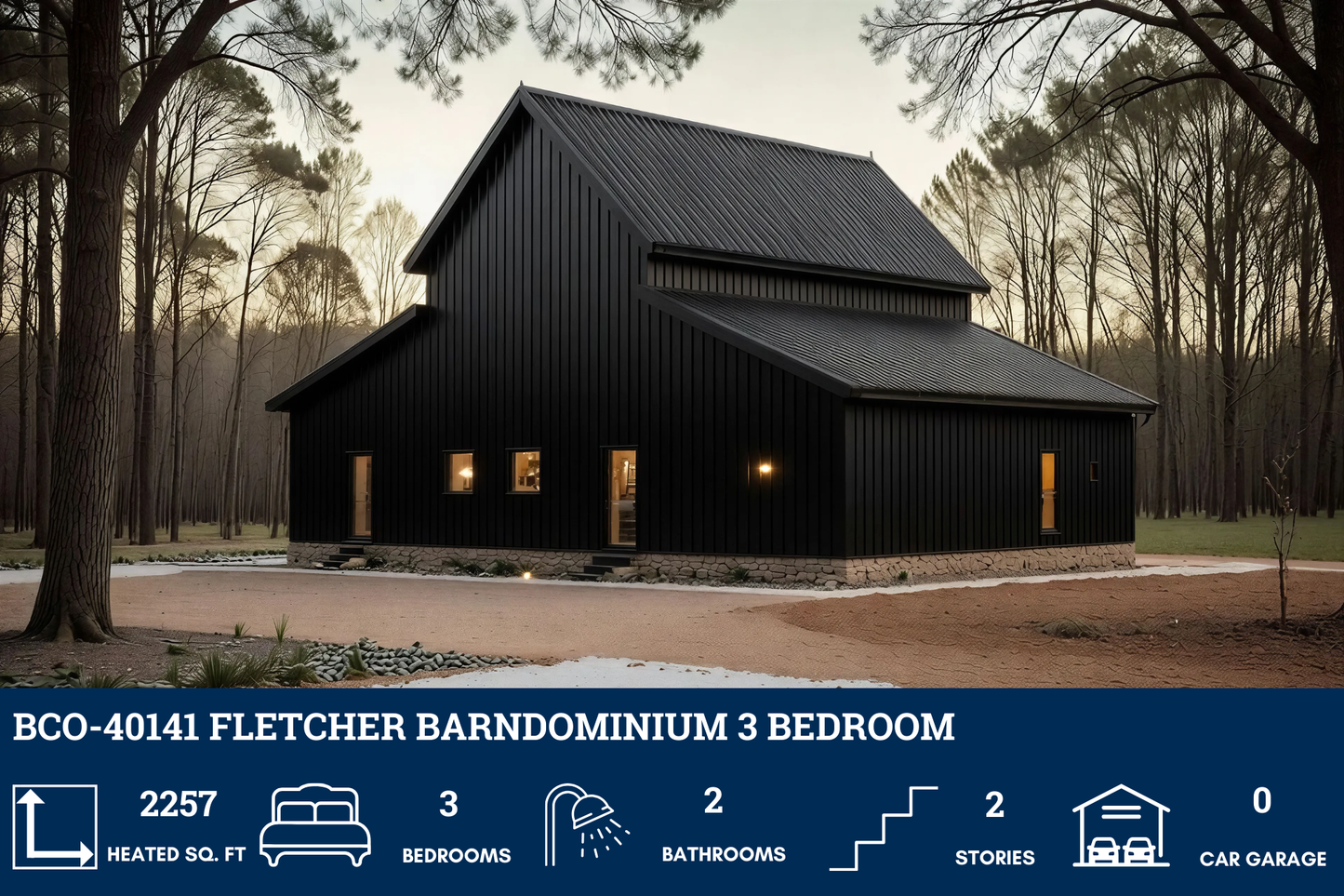 BCO-40141 Fletcher Barndominium House Plan