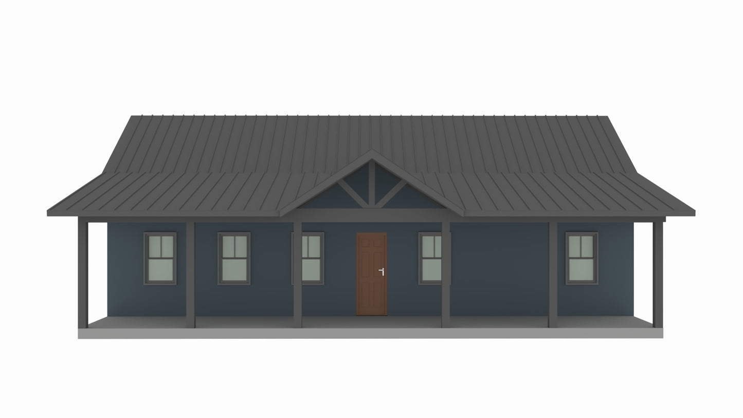 BCO-40142 Jonah Barndominium House Plan