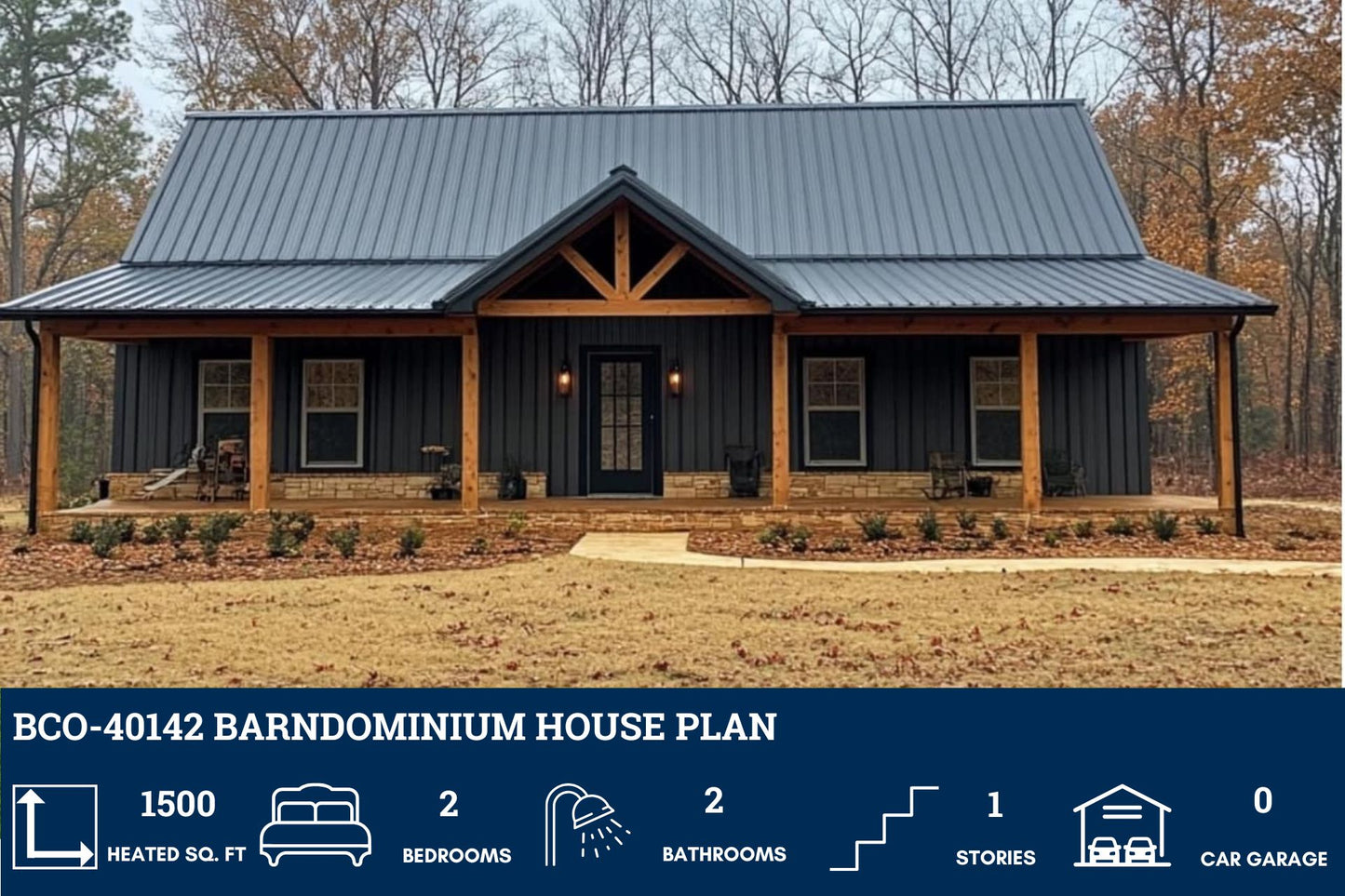 BCO-40142 Barndominium House Plan