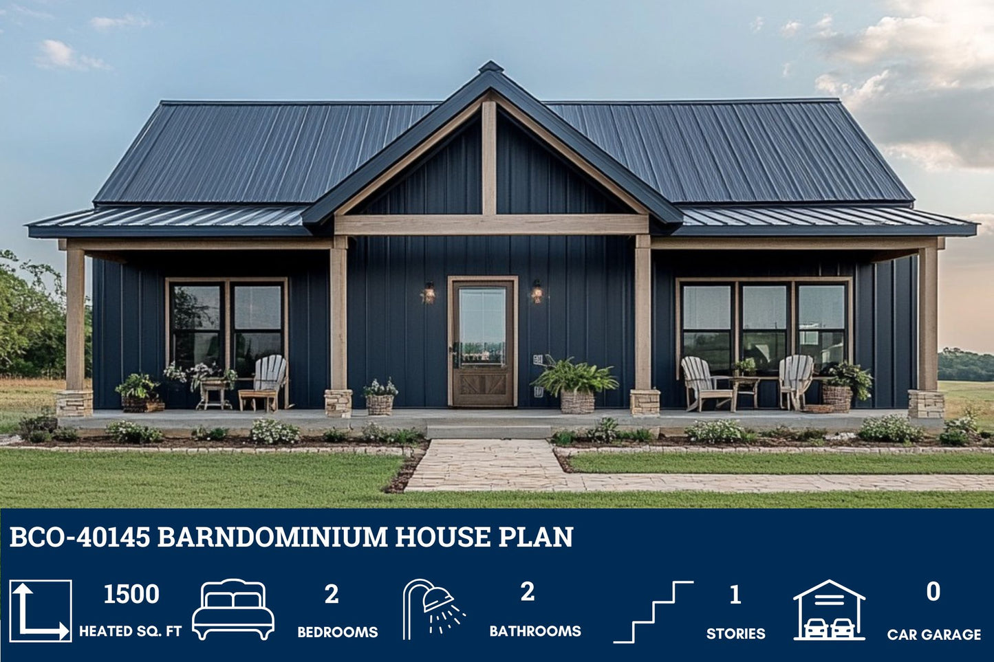 BCO-40145 Barndominium House Plan