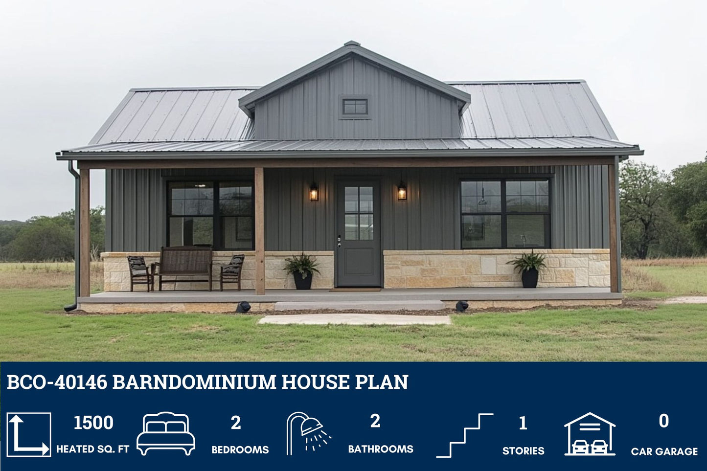 BCO-40146 Barndominium House Plan