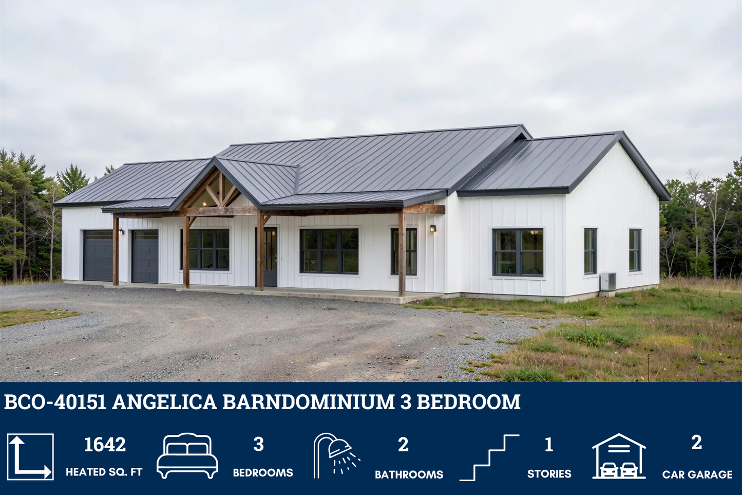 BCO-40151 Angelica Barndominium House Plan