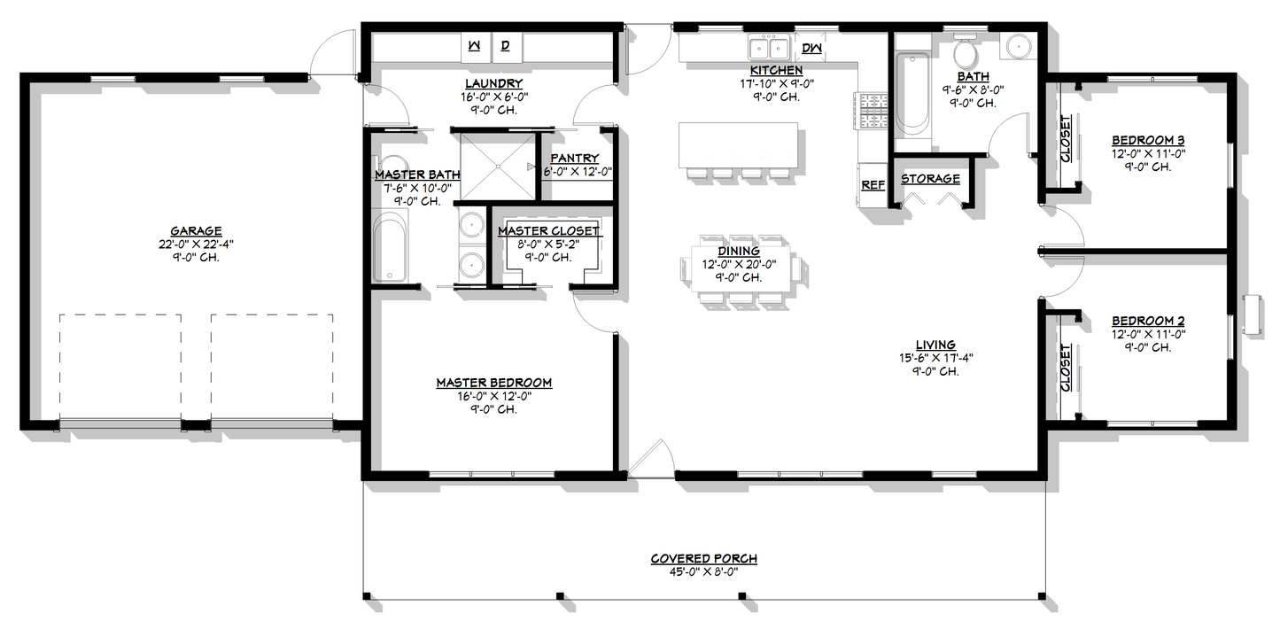 BCO-40151 Angelica Barndominium House Plan