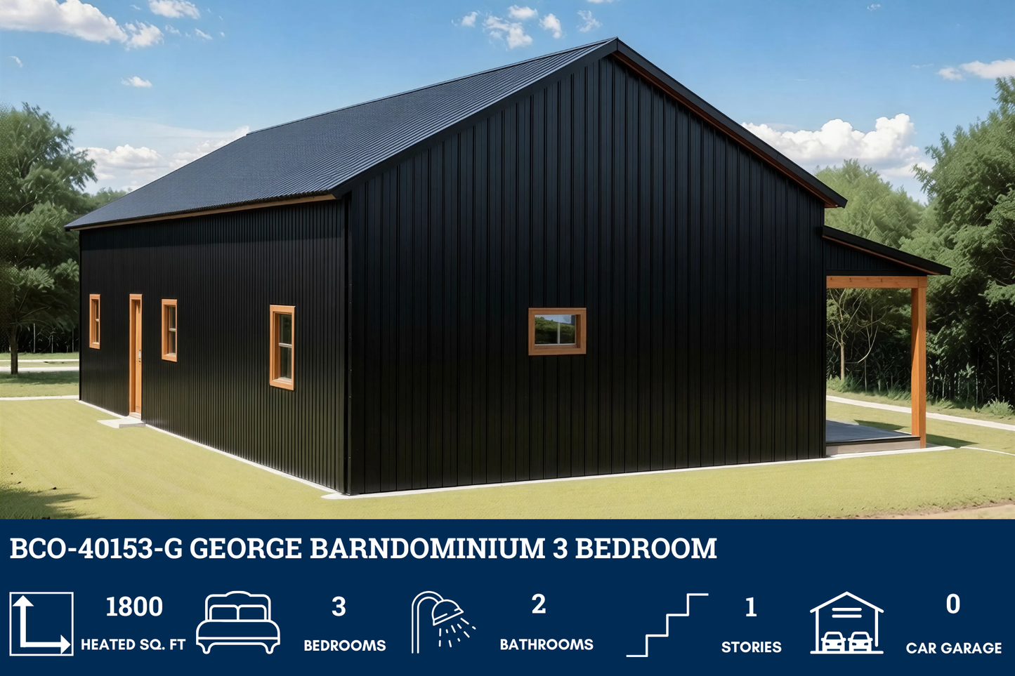 BCO-40153-G George Barndominium House Plan