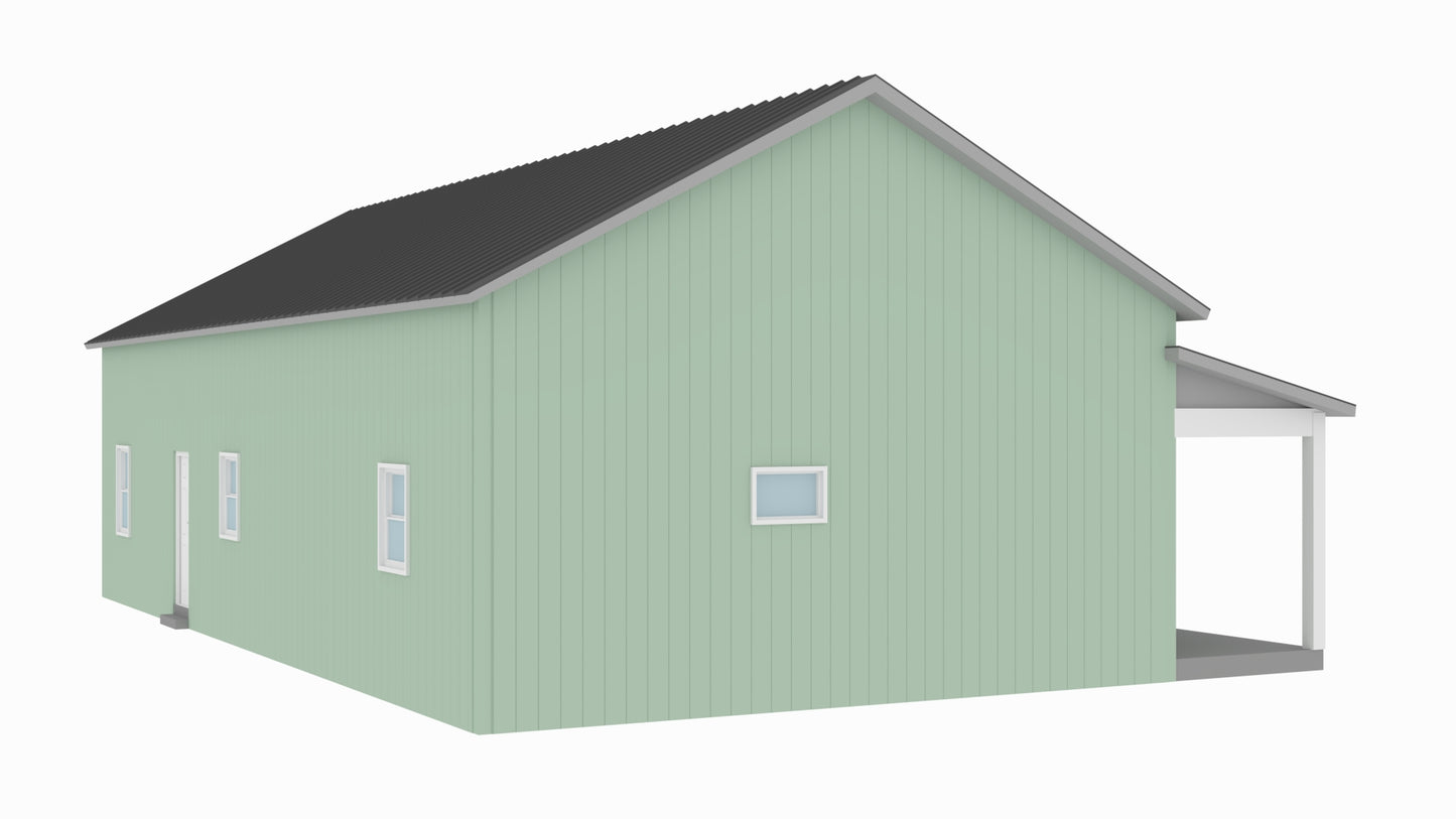 BCO-40153-G George Barndominium House Plan