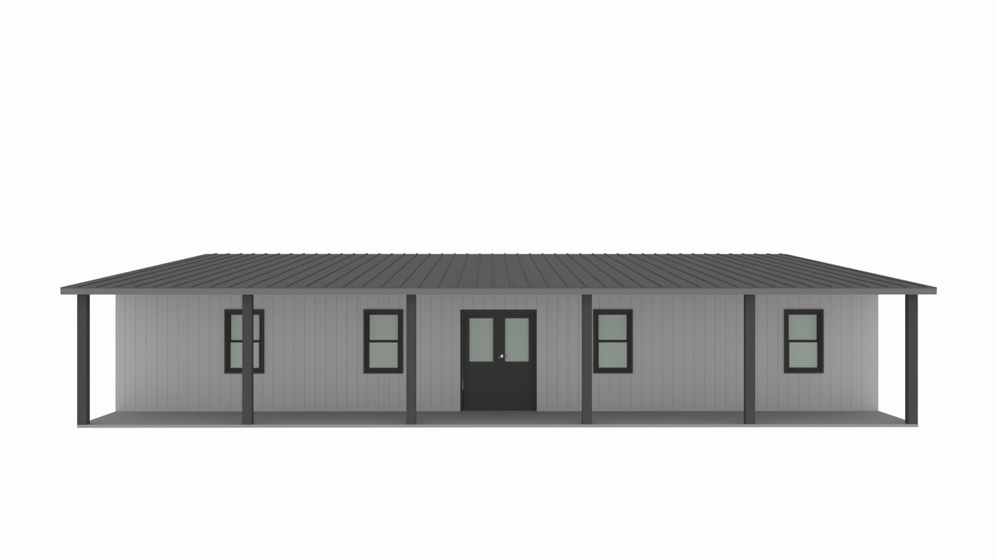 BCO-40153-W Wyatt Barndominium House Plan