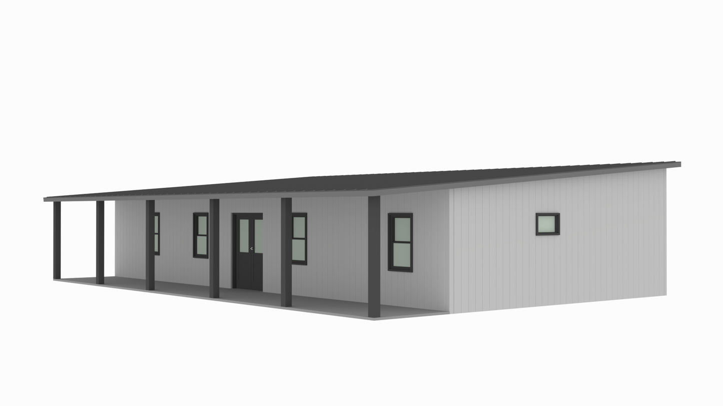 BCO-40153-W Wyatt Barndominium House Plan