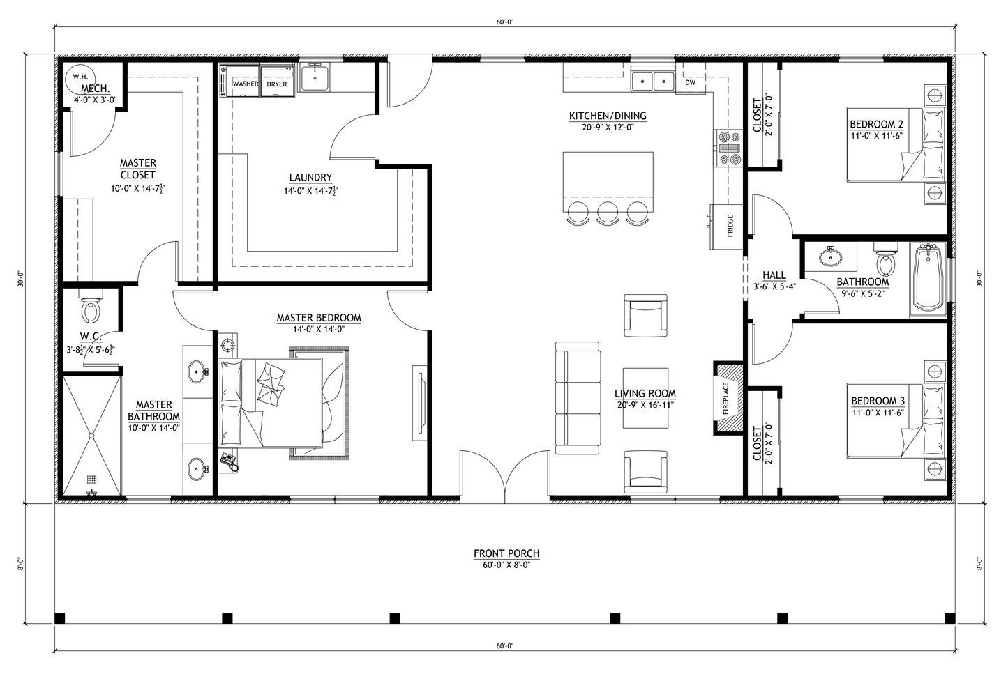 BCO-40154-L Linsey Barndominium House Plan