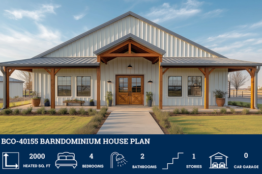 BCO-40155 Barndominium House Plan