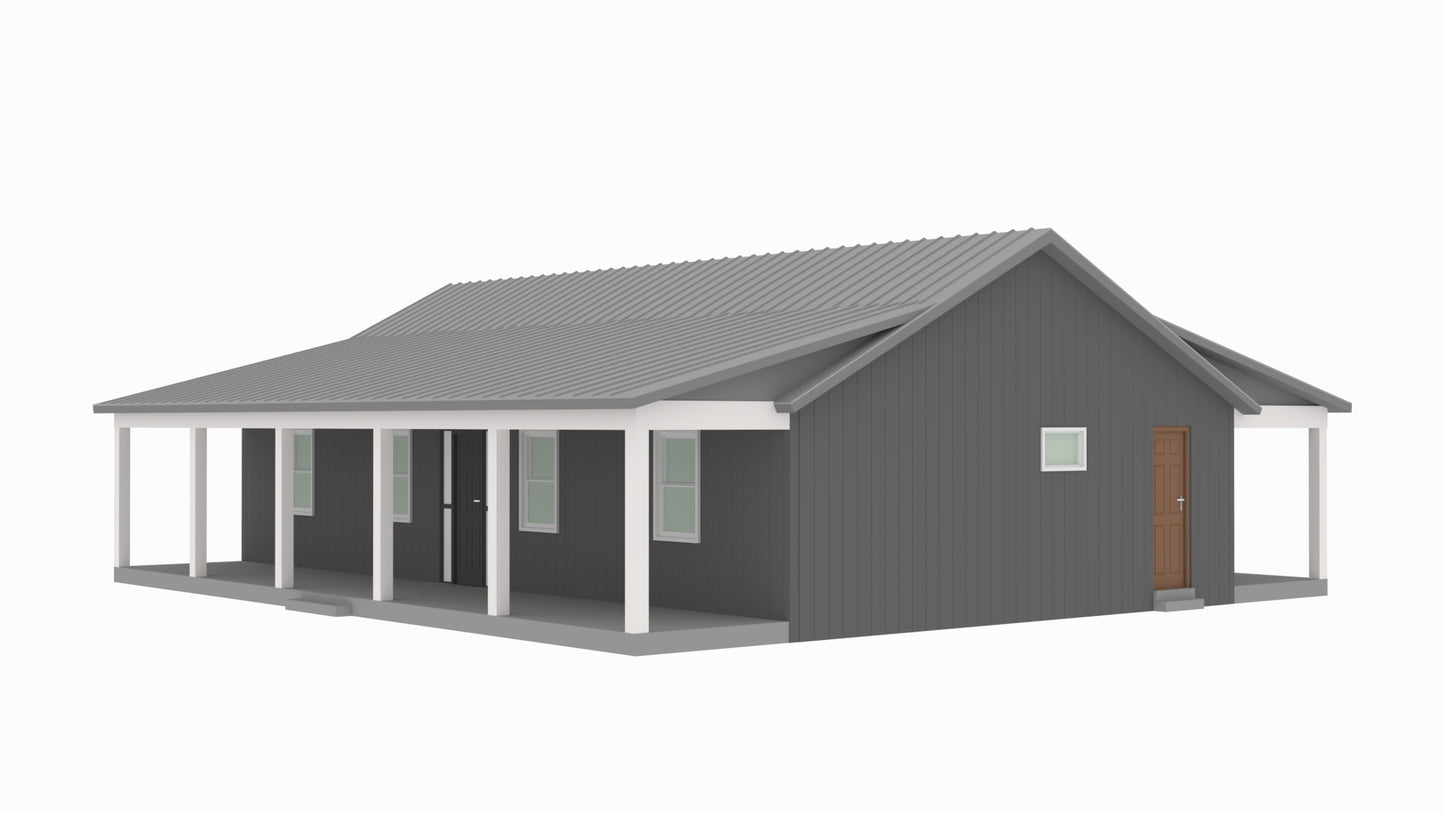 BCO-40156-M McQueen Barndominium House Plan