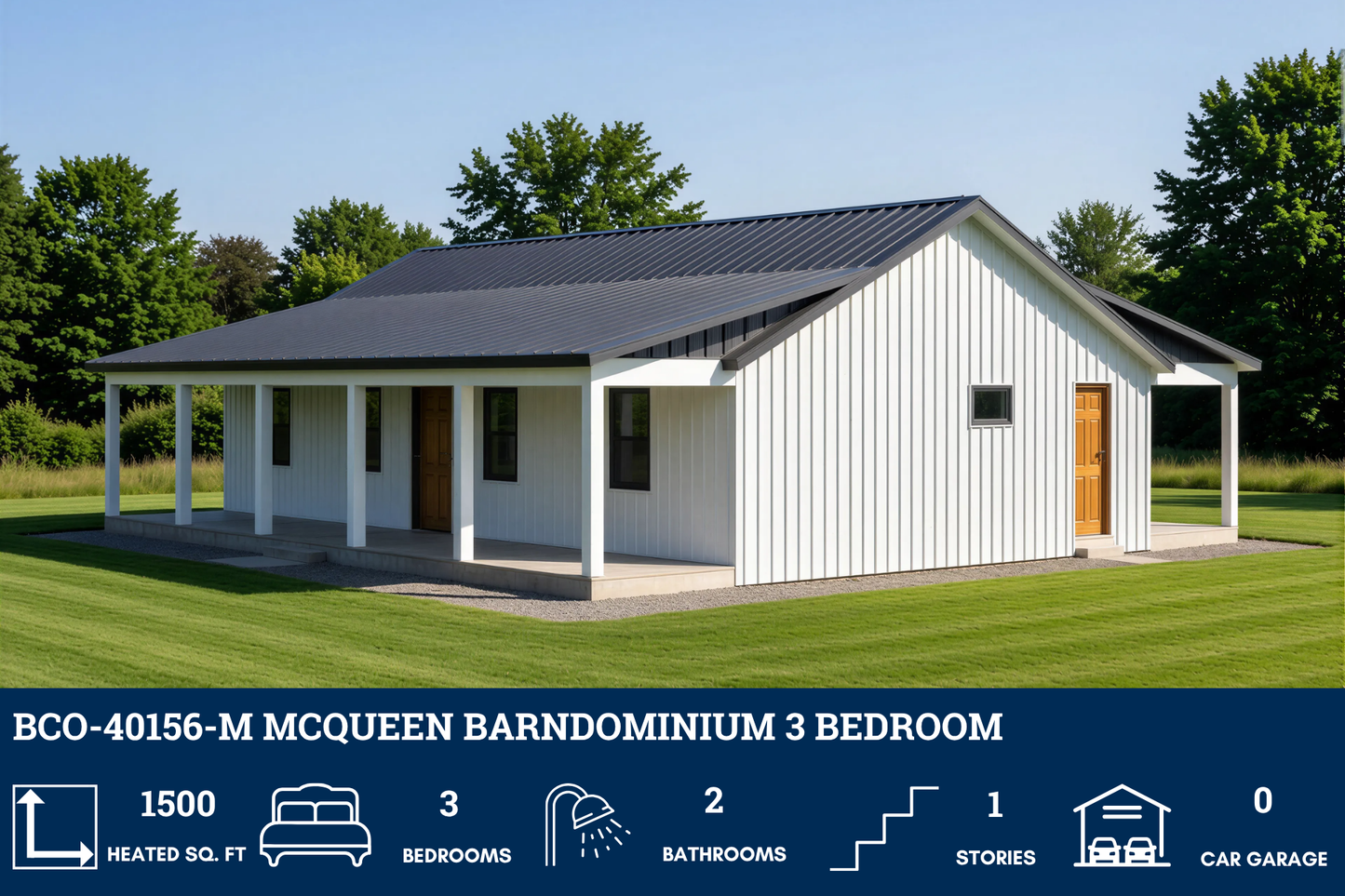 BCO-40156-M McQueen Barndominium House Plan