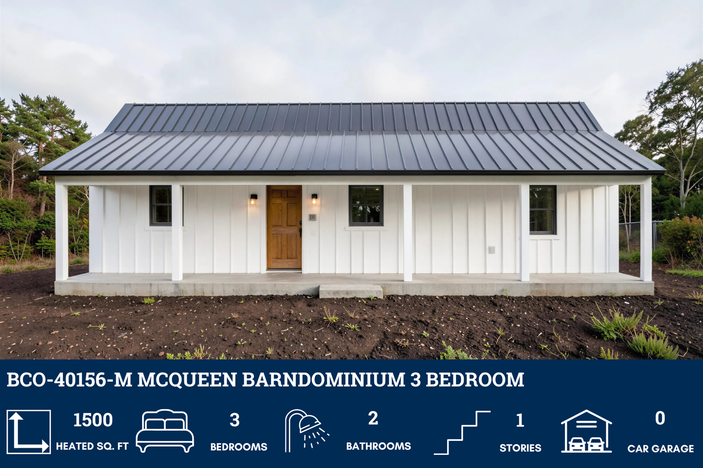BCO-40156-M McQueen Barndominium House Plan
