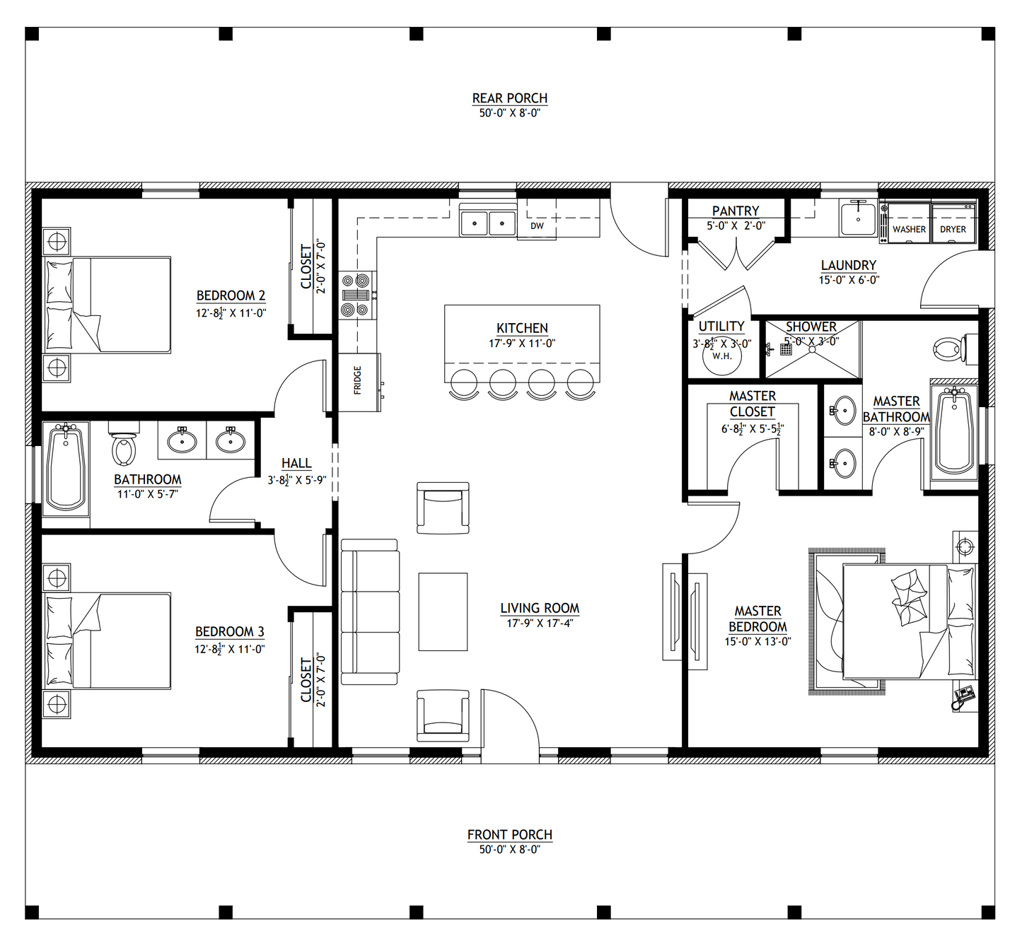 BCO-40156-M McQueen Barndominium House Plan