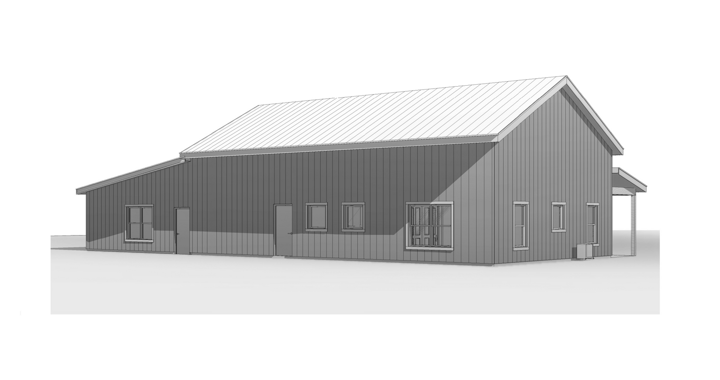 BCO-40157-H Hogan Barndominium House Plan