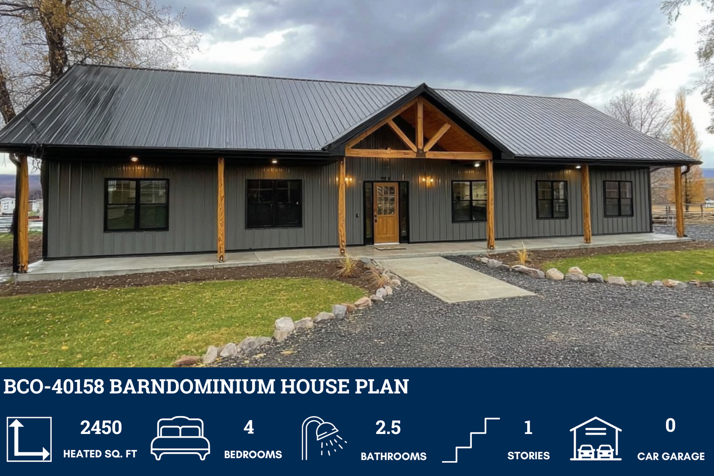 BCO-40158 Barndominium House Plan