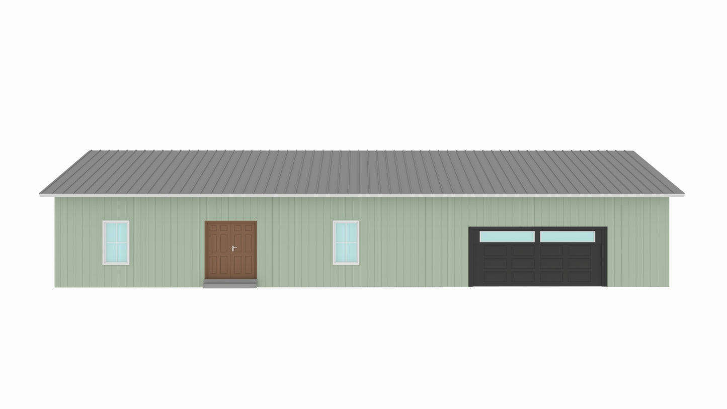BCO-40161-L Levant Barndominium House Plan