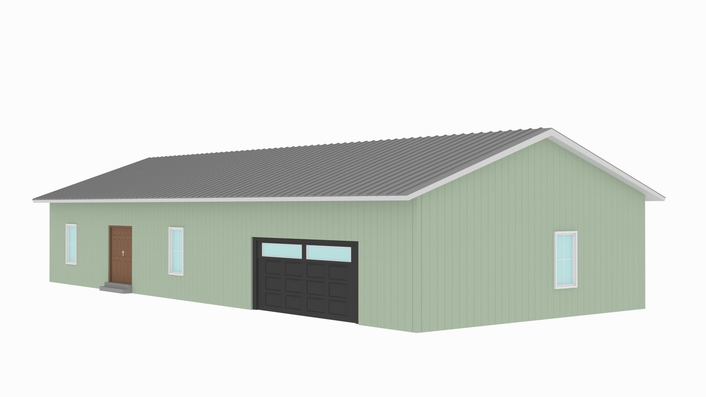 BCO-40161-L Levant Barndominium House Plan