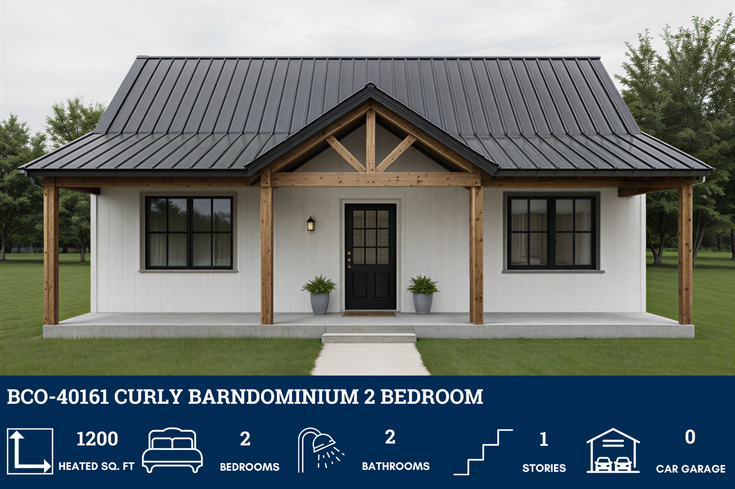 BCO-40161 Curly Barndominium House Plan