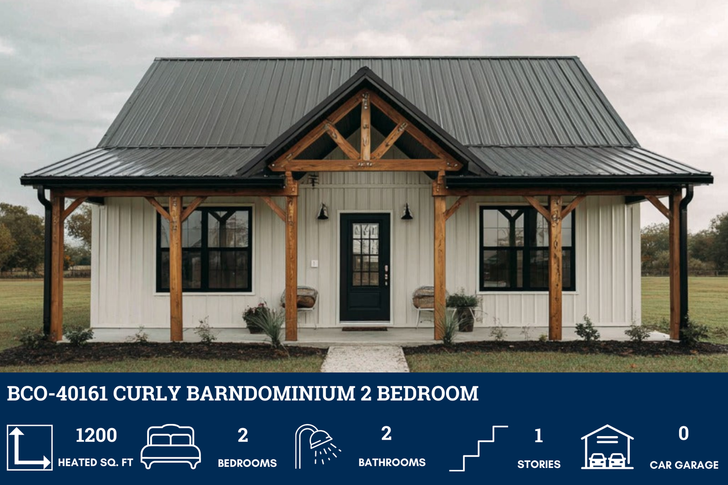 BCO-40161 Curly Barndominium House Plan