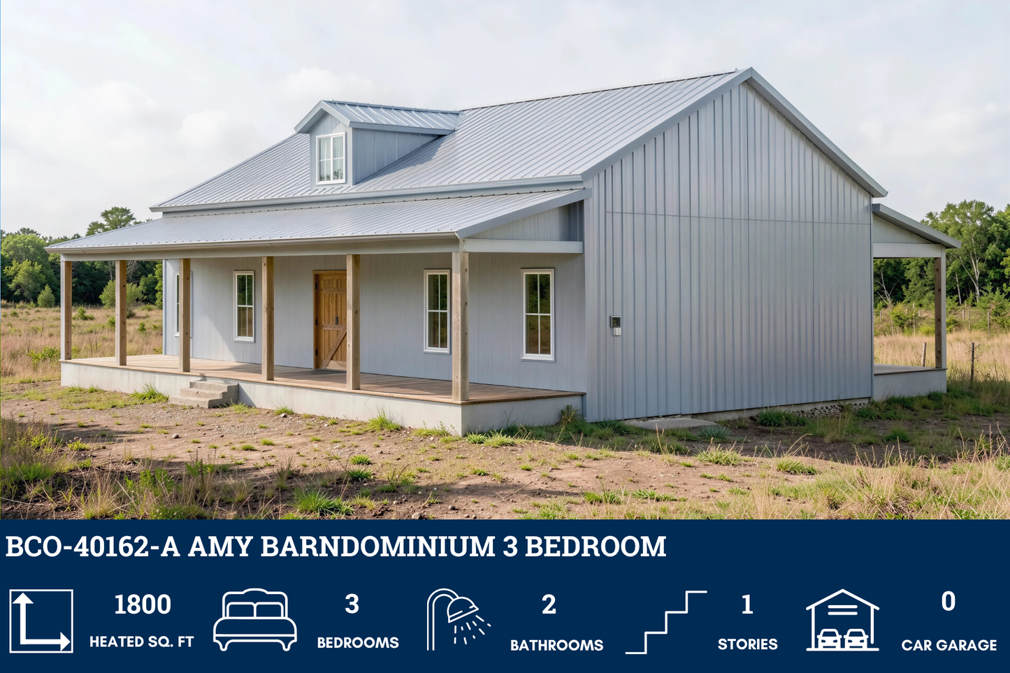 BCO-40162-A Amy Barndominium House Plan