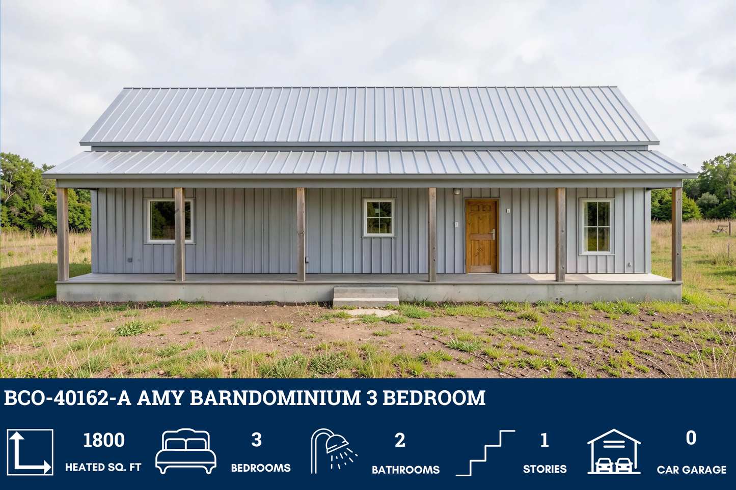 BCO-40162-A Amy Barndominium House Plan