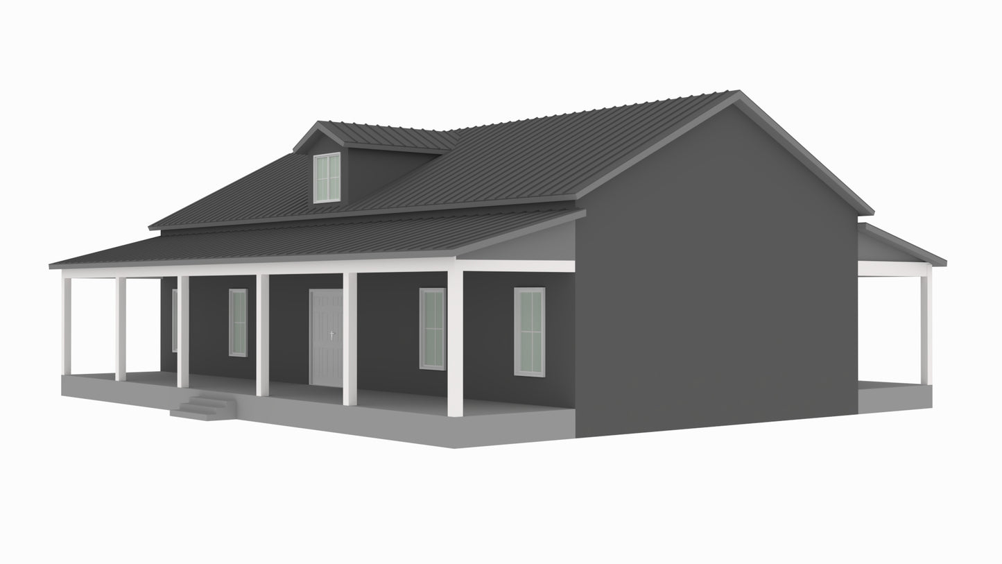 BCO-40162-A Amy Barndominium House Plan