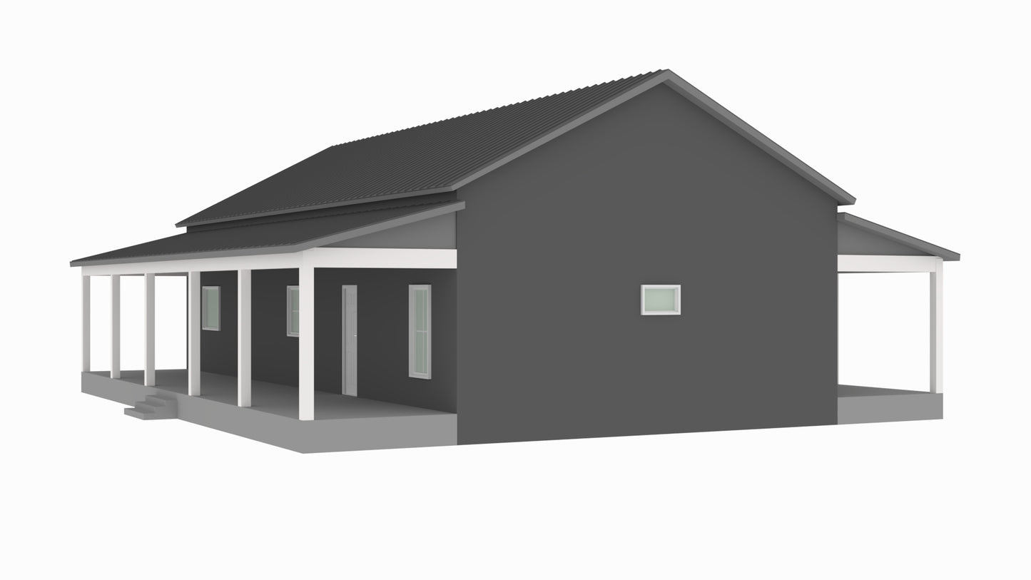 BCO-40162-A Amy Barndominium House Plan