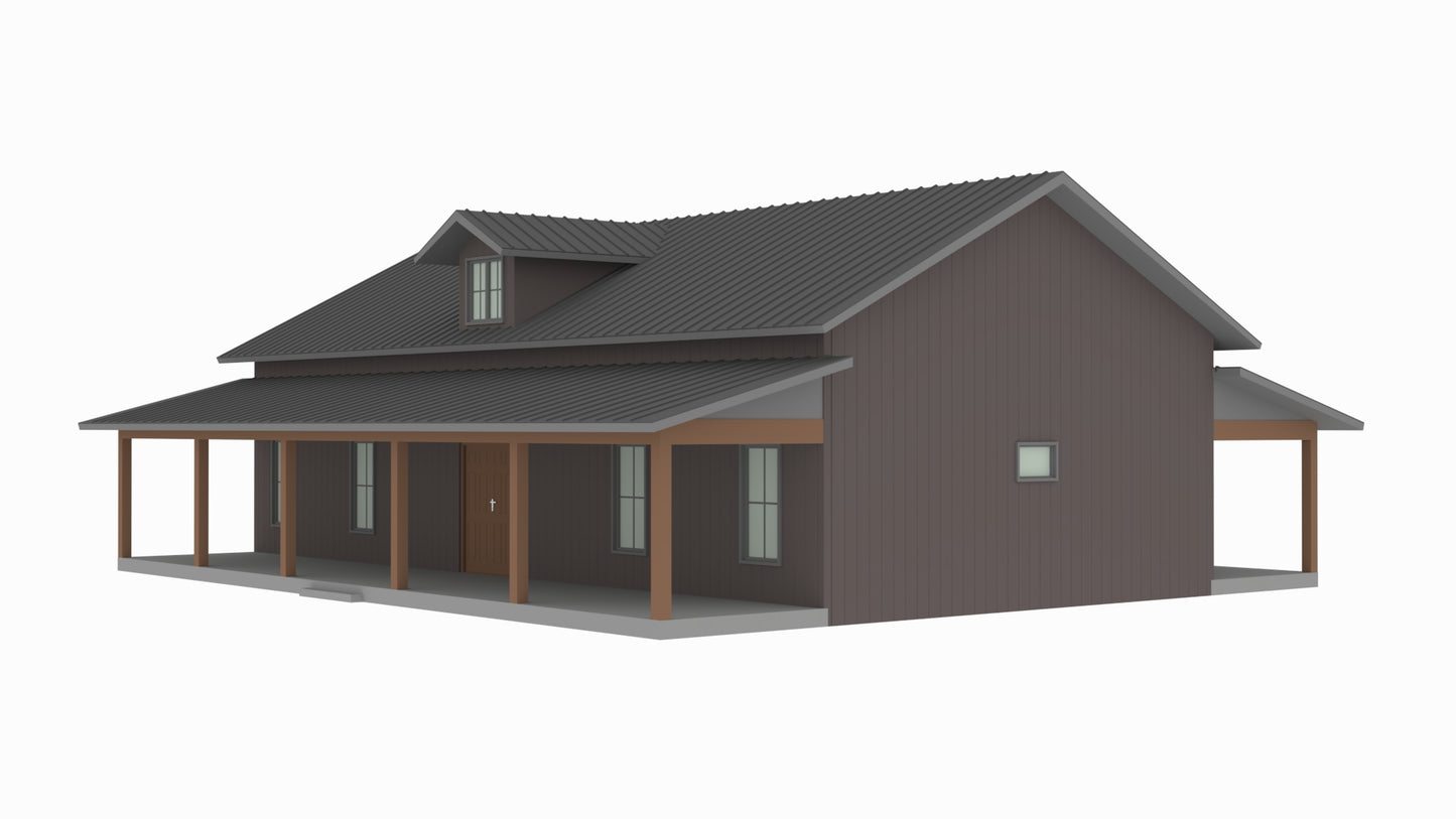 BCO-40162 Marsha Barndominium House Plan